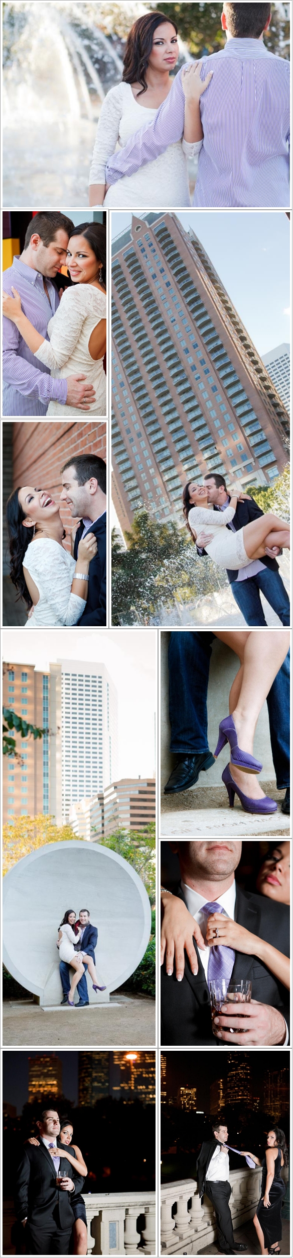 C. Baron Photography, Houston's Best Engagement Photographer, Discovery Green, Urban, downtown, skyline, night session, Buffalo Bayou, Sabine Street, black tie, park