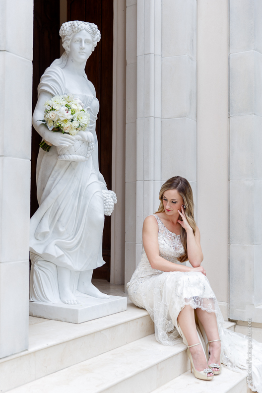 C. Baron Photography, Houston Wedding Photographer, Chateau Cocomar, elegant, classic, ballroom, chandelier, fireplace, fall, statue