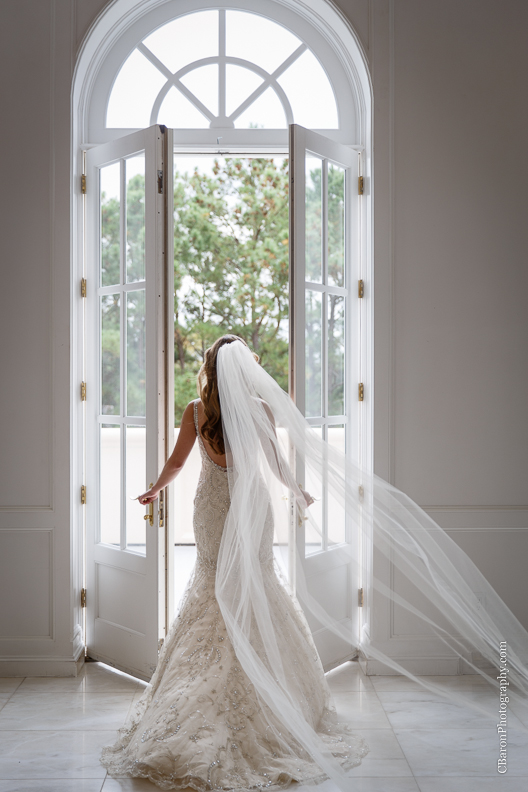 C. Baron Photography, Houston Wedding Photographer, Chateau Cocomar, elegant, classic, ballroom, chandelier, fireplace, fall, statue