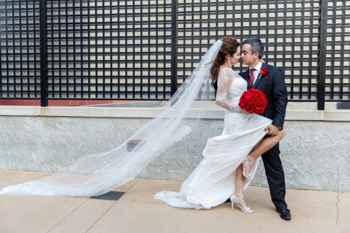 C. Baron Photography, Houston Wedding Photographer, Hotel Julien, Dubuque Iowa, red, historic, boutique hotel, Al Capone, Monique Lhuillier. lace