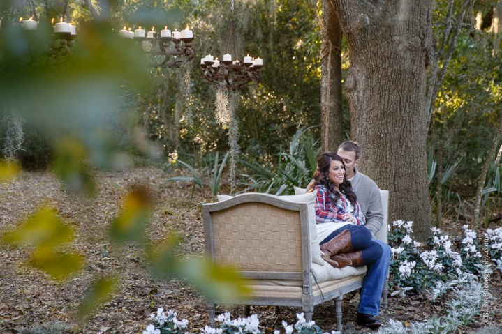 C. Baron Photography, Houston Engagement Photographer, autumn, barn, chair, chandeliers, couple, fall, flowers, rustic, spanish moss, cyclamen, hydrangeas, logs, dogs, flannel, boots, candles