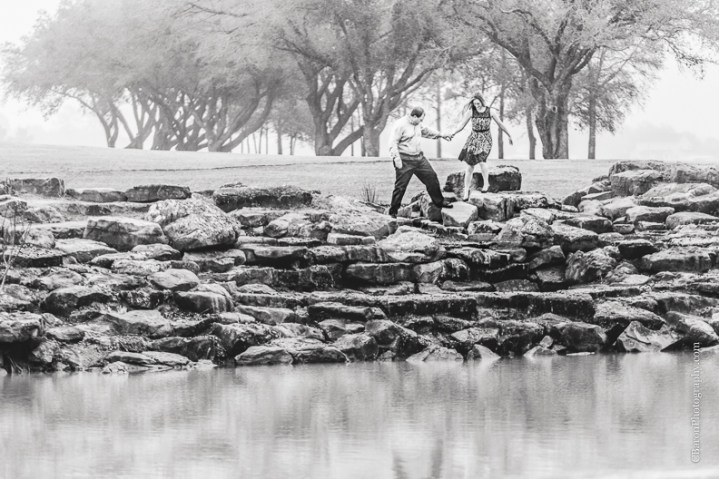 C. Baron Photography, Houston Engagement Photographer, Waller Engagement Photographer, Aggies, country, dog, stone, Texas, Texas A&M, azaleas, dock, spring, flower leash