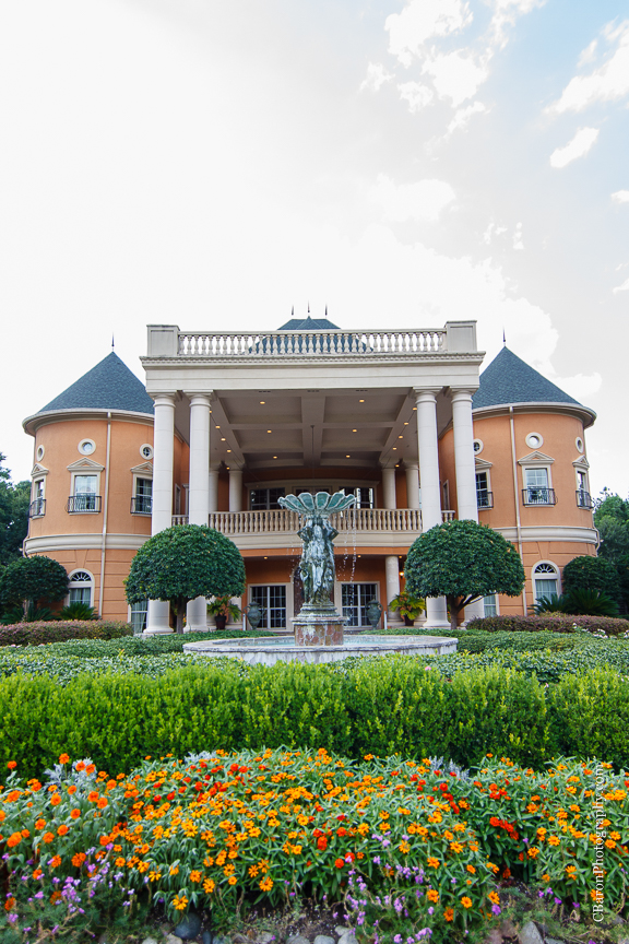 C. Baron Photography, Chateau Polonez, Houston Wedding Photographer, European style, fall, couple, bride, groom, candleabra, elegant, lace, limousine, purple, strapless gown, vow renewal, formal, water fountains, James Clifford
