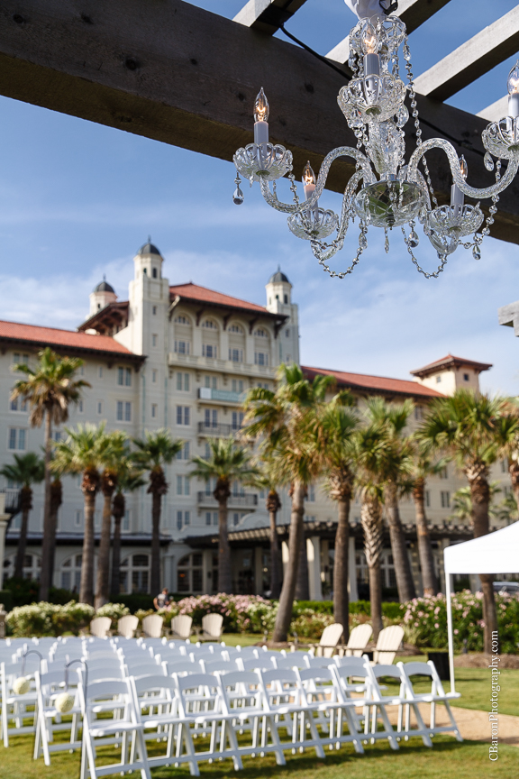 C. Baron Photography, Galveston Wedding Photographer, Hotel Galvez and Spa, beach, black, white, bride, groom, couple, Centennial Lawn, Music Hall, Downtown Blooms, Pleasure Pier, seawall, birds, sparklers, fit and flair gown, ruffles, June
