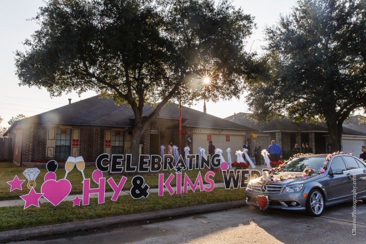 C. Baron Photography, Houston Wedding Photographer, blush, red, bride, groom, confetti cannons, confettti poppers, glow sticks, gold, firecrackers, roasted pig, bubbles, tea ceremony, incense sticks