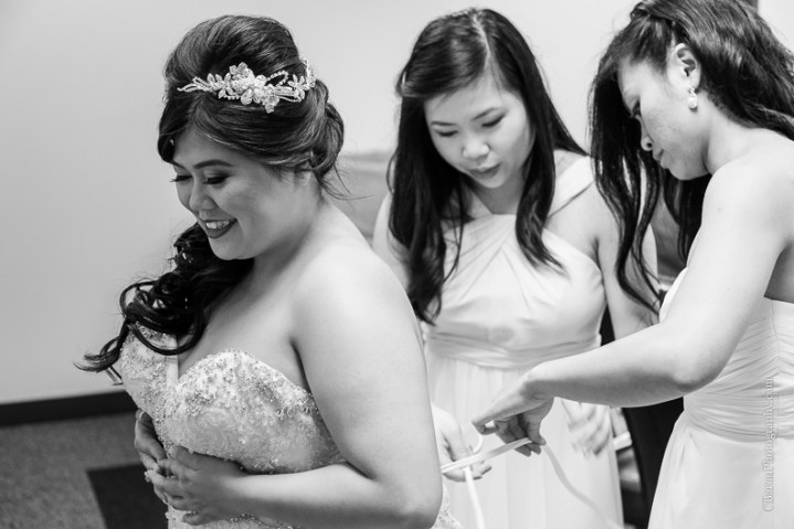 C. Baron Photography, Houston Wedding Photographer, Notre Dame Catholic Church, blush, bride, groom, couple, confetti cannons, confetti poppers, gold, stained glass, cathedral veil, Vietnamese, chandelier, sparklers, South Asian