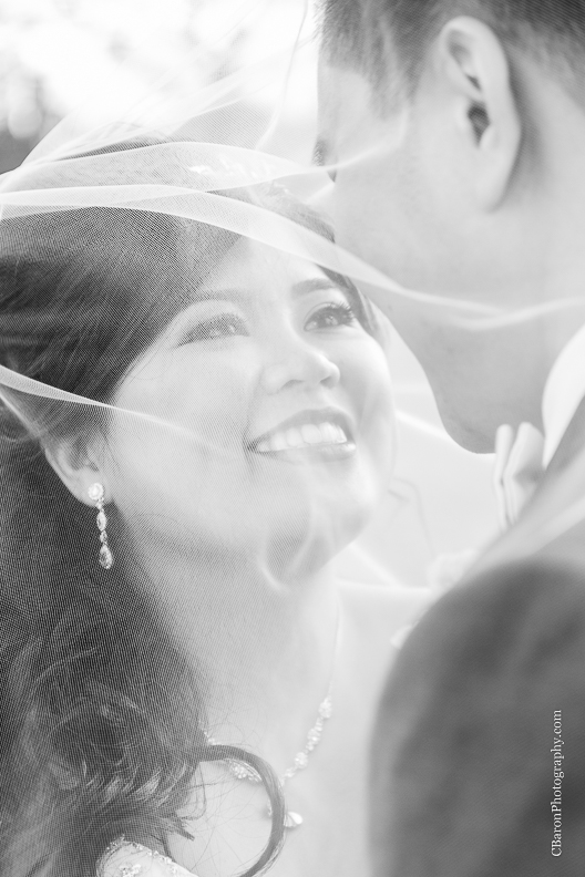 C. Baron Photography, Houston Wedding Photographer, Notre Dame Catholic Church, blush, bride, groom, couple, confetti cannons, confetti poppers, gold, stained glass, cathedral veil, Vietnamese, chandelier, sparklers, South Asian