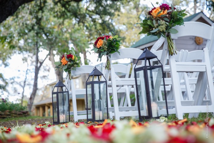 C. Baron Photography, Houston Wedding Photographer, Spring, Texas, fall, water fountain, mariachis, chandelier, outdoor wedding, outdoor ceremony, scrabble, red, roses, Floral Events, Oak Tree Manor, petals