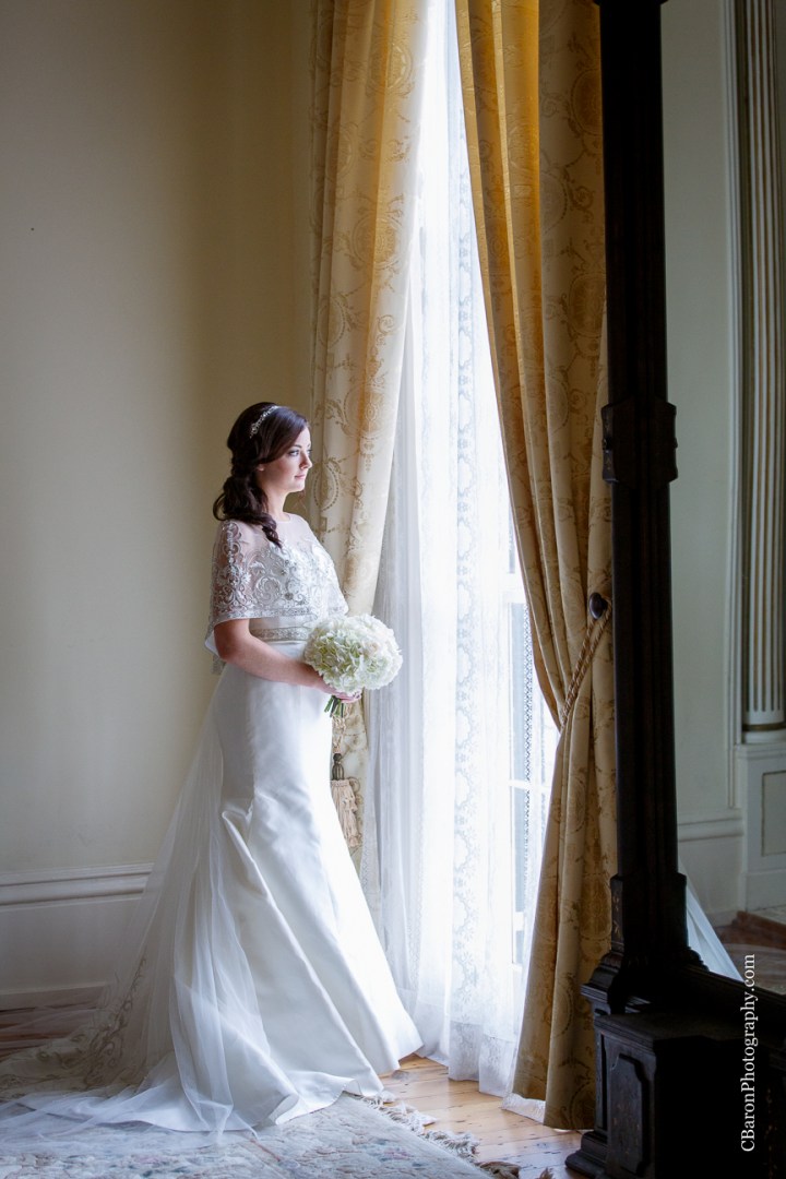 C. Baron Photpgraphy, Galveston Wedding Photographer, Ashton Villa, Galveston Historical Society, cape, Impression Bridal, Stephanye Lynn Wedding and Event Design, chandelier, fireplace, staircase, Victorian, bride, strapless, Texas, Simone Carvalli