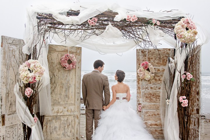 Galveston Wedding Photographer, elopement, Tremont House, Hotel Galvez and Spa, beach, waves, sand, pink, gold, shabby chic, seashells, groom, bride, Floral Events, seagulls. old doors, Style Me Pretty, C. Baron Photography, couple, Houston Wedding Photographer, ombre cake, Texas, high low hem, April, elope, Galvez, misty, roses, ranunculus, seawall, strapless, tulle, vintage