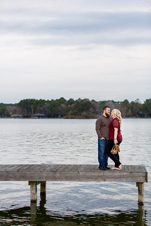 C. Baron Photography, Houston Wedding Photographer, Engagement, Texas, couple, dogs, lake, Lake Conroe, lakehouse, water, Fall, leaves, pier, dachshund