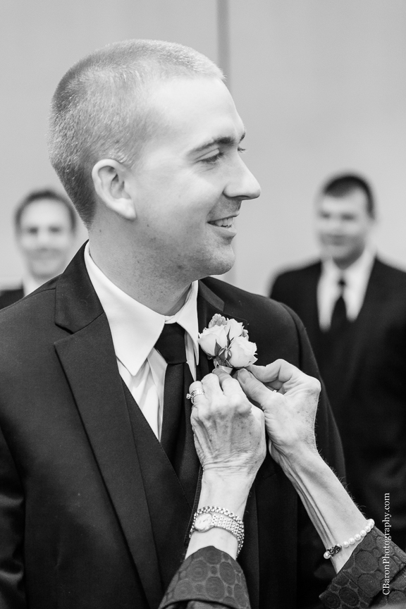 C. Baron Photography, Houston Wedding Photographer, Allure, bride, First Look, groom, Maggiano's Little Italy, St. Luke's United Methodist Church, strapless, fox stole, snow, bouquet, cathedral veil, roses, LSU, football helmet, Texas A&M, TAMU, Aggie War Hymn, cupcakes, baby's breath, classic, elegant, winter