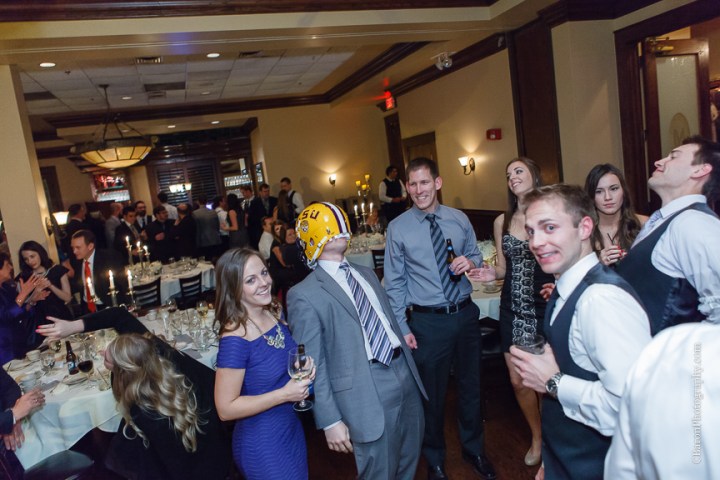 C. Baron Photography, Houston Wedding Photographer, Allure, bride, First Look, groom, Maggiano's Little Italy, St. Luke's United Methodist Church, strapless, fox stole, snow, bouquet, cathedral veil, roses, LSU, football helmet, Texas A&M, TAMU, Aggie War Hymn, cupcakes, baby's breath, classic, elegant, winter