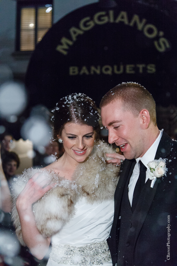 C. Baron Photography, Houston Wedding Photographer, Allure, bride, First Look, groom, Maggiano's Little Italy, St. Luke's United Methodist Church, strapless, fox stole, snow, bouquet, cathedral veil, roses, LSU, football helmet, Texas A&M, TAMU, Aggie War Hymn, cupcakes, baby's breath, classic, elegant, winter