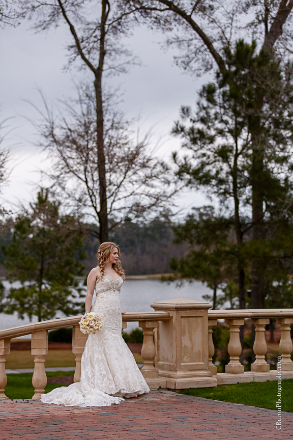 C. Baron Photography, bridals, Carlton Woods, formals, Houston Wedding Photographer, Texas, The Woodlands, Woodlands Wedding Photographer, strapless, veil, Florals Events, lace, trees, lake, Brickhouse Bridal