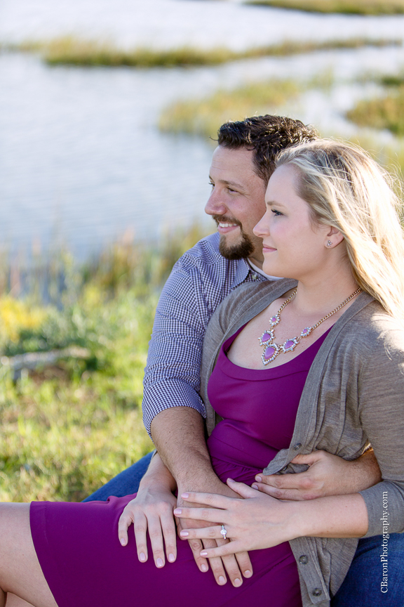 C. Baron Photography, Galveston Engagement Photographer, Houston Engagement Photographer, beach, couple, Galveston, Texas, jetties, surf, waves, sunset