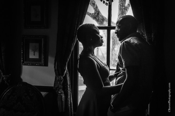 C. Baron Photography, Houston Engagement Photographer, Houston Wedding Photographer, Spring Engagement Photographer, African-American, couple, engagement session, Oak Tree Manor, chandelier, victrola, rainy, rainy day, umbrella, Texas