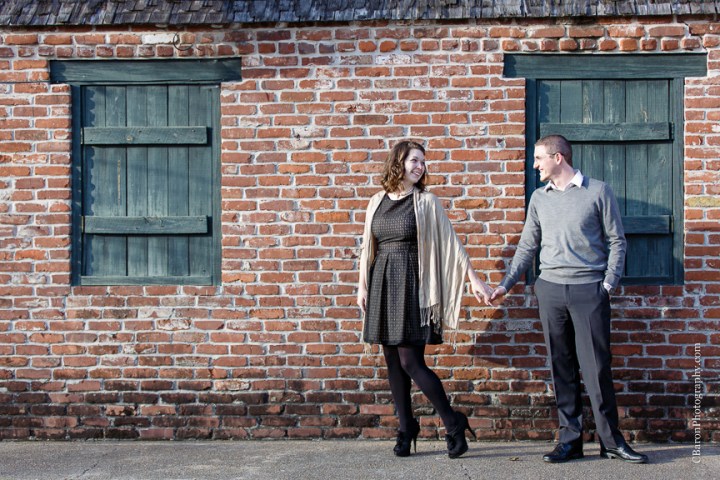 C. Baron Photographer, Old Town Spring, Houston Engagement Photographer, Woodlands Wedding Photographer, Aggies, engagement, couple, Texas A&M, TAMU, winter, puddles, Texas