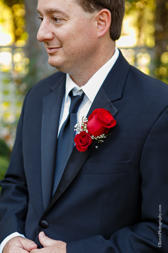 C. Baron Photography, Houston Wedding Photographer, Shirley Acres, couple, first look, bride, groom, red, roses, sparklers, Alfred Angelo, veil, bouquet, garden, garden wedding, sunset, Swanky Photobooth, Texas