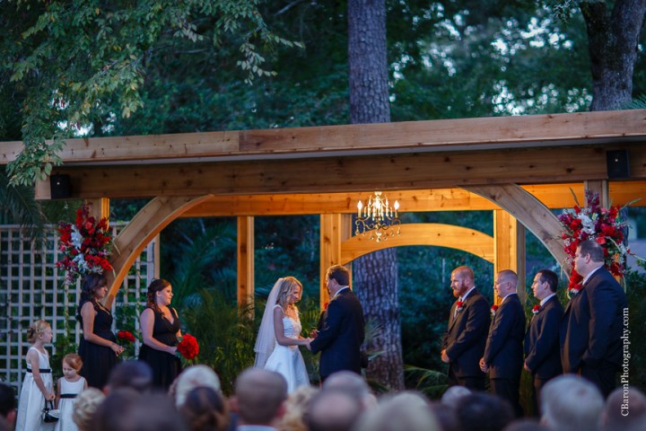 C. Baron Photography, Houston Wedding Photographer, Shirley Acres, couple, first look, bride, groom, red, roses, sparklers, Alfred Angelo, veil, bouquet, garden, garden wedding, sunset, Swanky Photobooth, Texas