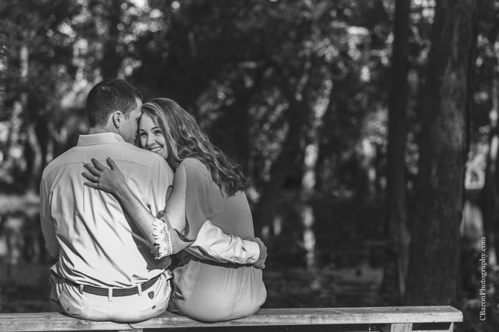 C. Baron Photography; Couple; Houston Engagement Photographer; Houston Wedding Photographer; Nature; Outdoors; Park; Spring; Texas; Woodlands Engagement Photographer; flowers; swamp; 