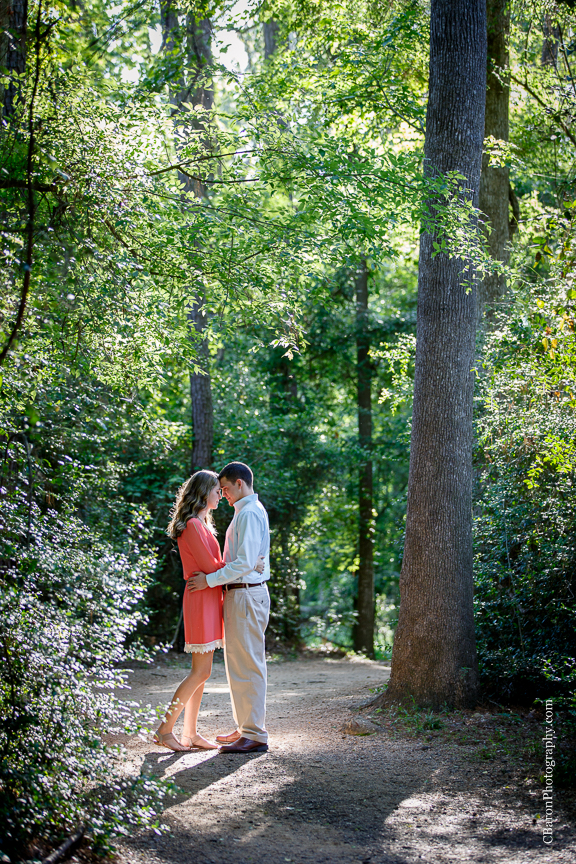 C. Baron Photography; Couple; Houston Engagement Photographer; Houston Wedding Photographer; Nature; Outdoors; Park; Spring; Texas; Woodlands Engagement Photographer; flowers; swamp; 