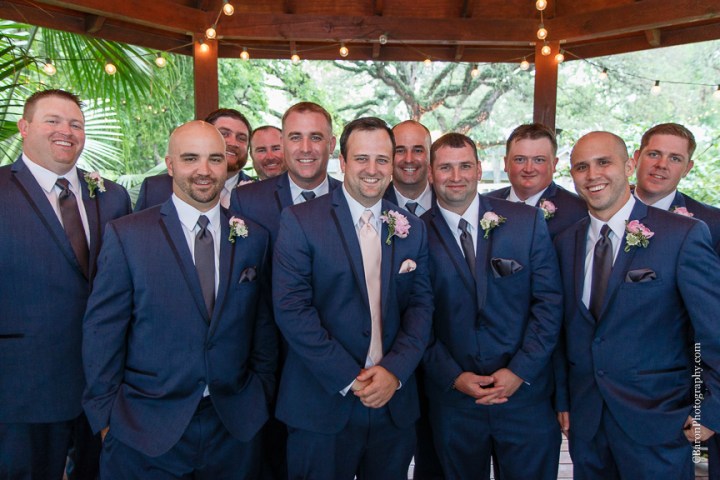 Aggie; Aggie Ring Cake; Astilbe; Ball gown; C. Baron Photography; Gold; Houston Wedding Photographer; Ivory; Live Oak; Oak Tree Manor; Pink; Rainy; Spring; Strapless; Texas; Umbrellas; Vintage; Wedding; Woodlands Wedding Photographer; ceremony; cord ceremony; outdoor; reception; roses; 