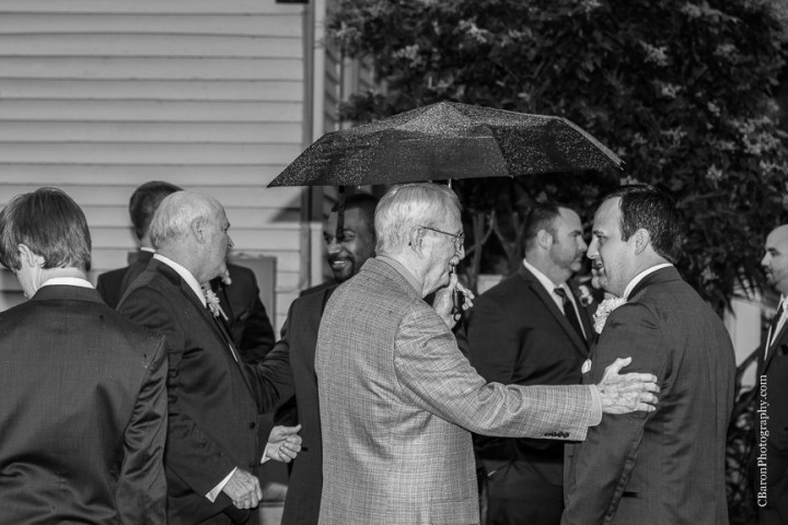 Aggie; Aggie Ring Cake; Astilbe; Ball gown; C. Baron Photography; Gold; Houston Wedding Photographer; Ivory; Live Oak; Oak Tree Manor; Pink; Rainy; Spring; Strapless; Texas; Umbrellas; Vintage; Wedding; Woodlands Wedding Photographer; ceremony; cord ceremony; outdoor; reception; roses; 