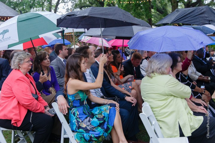 Aggie; Aggie Ring Cake; Astilbe; Ball gown; C. Baron Photography; Gold; Houston Wedding Photographer; Ivory; Live Oak; Oak Tree Manor; Pink; Rainy; Spring; Strapless; Texas; Umbrellas; Vintage; Wedding; Woodlands Wedding Photographer; ceremony; cord ceremony; outdoor; reception; roses; 