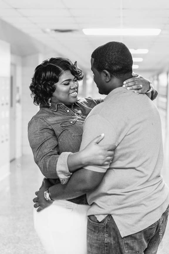 C. Baron Photography; Houston Engagement Photographer; School; bridge; downtown; urban; 