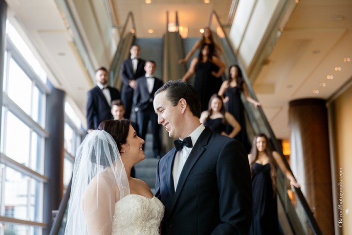 2014, black C. Baron Photography, Discovery Green, dountown, fall, bubbles, Hilton Americas, Houston, Houston Wedding Photographer, October, park, strapless, Texas, The Grove, Treehouse, white metallic, Oleg Cassini