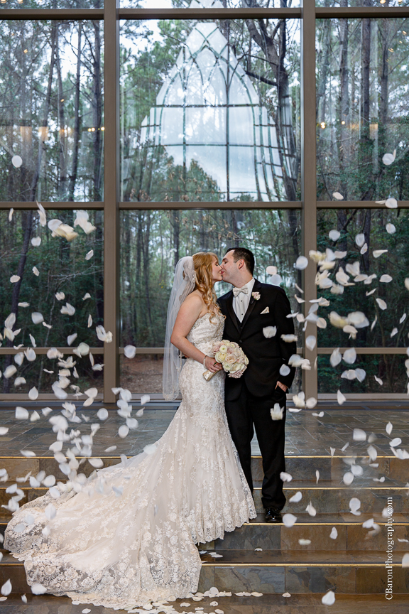 Arnold Course; Blush; Brickhouse Bridal; C. Baron Photography; Chapel in the Woods; DJ Dave Productions; Dusty Rose; Elegant; Floral Events; strapless; March; Pink; Spring; Texas; Woodlands Church; Houston Wedding Photographer; Woodlands Country Club; Woodlands Wedding Photographer; beaded; empire waist; fitted; lace; 