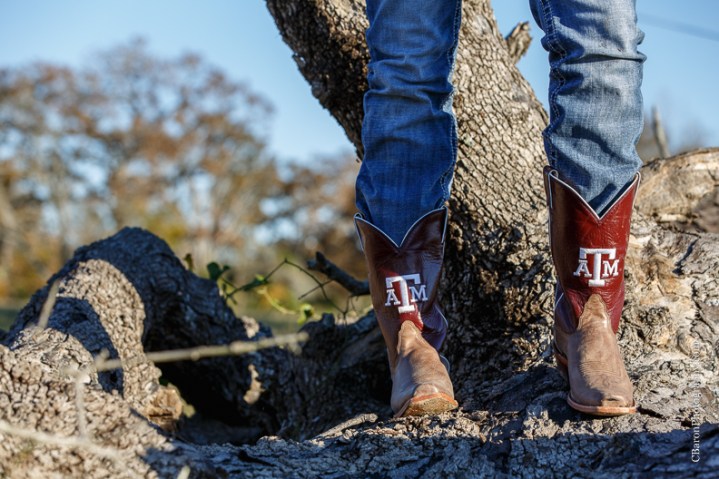 2014; Autumn; C. Baron Photography; Country; Cowboy Boots; Fall; Houston Senior Photographer; Nature; Outdoors; Senior Portraits; Seniors; Texas A&M; dog; puppy; 