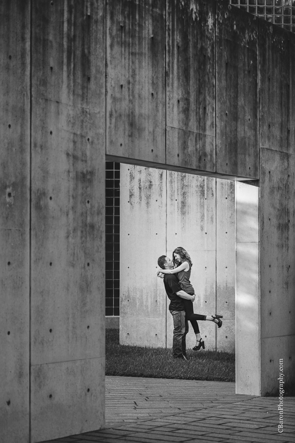 C. Baron Photography; Columns; Couple; Dressy; Engagement session; Houston Engagement Photographer; Houton; Museum District; Summer; Texas; 