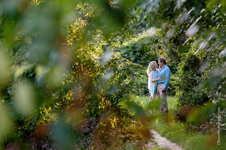 C. Baron Photography; Engagement; Houston; Houston Engagement Photographer; Texas; Woodlands Wedding Photographer; couple; creek; nature; park; sunset; trees; 