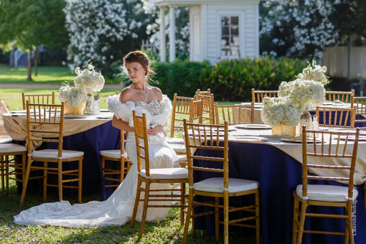 Beaded; C. Baron Photography; Columns; Crystal Chandelier; Galveston; Galveston Historical Foundation; Galveston Wedding Photographer; Historic Home; Houston Wedding Photographer; Impression Bridal; Live Oak; Menard House; Navy; Oleanders; Outdoor; Southern; Victor Harper; Wedding; bridals; champagne; couture; gone with the wind; laser cut lace; platinum; strapless; 