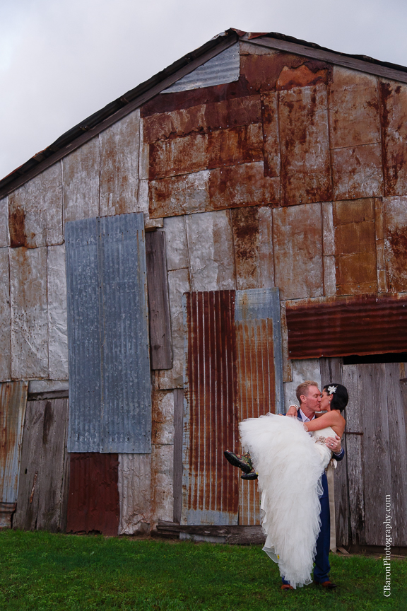 Bed & Breakfast; Brenham Wedding Photographer; C. Baron Photography; Country; Country Chic; Elopement; Gazebo; Homestead; Houston wedding PHotographer; Murski's; Old barn; Rustic; Shabby Chic; Vintage; blush; farm; lace; pink; rain; strapless gown; 