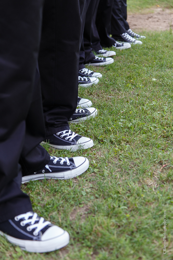 Houston Wedding Photographer; Olde Dobbin Station. Texas Wedding PHotographer; Texas; Woodlands Wedding Photographer; c. Baron Photography; first look; handerchief hem; lavendar; navy; outdoor ceremony; purple; shoe game; sparklers; wedding; white; 
