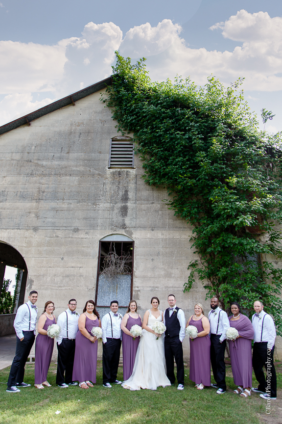 Houston Wedding Photographer; Olde Dobbin Station. Texas Wedding PHotographer; Texas; Woodlands Wedding Photographer; c. Baron Photography; first look; handerchief hem; lavendar; navy; outdoor ceremony; purple; shoe game; sparklers; wedding; white; 