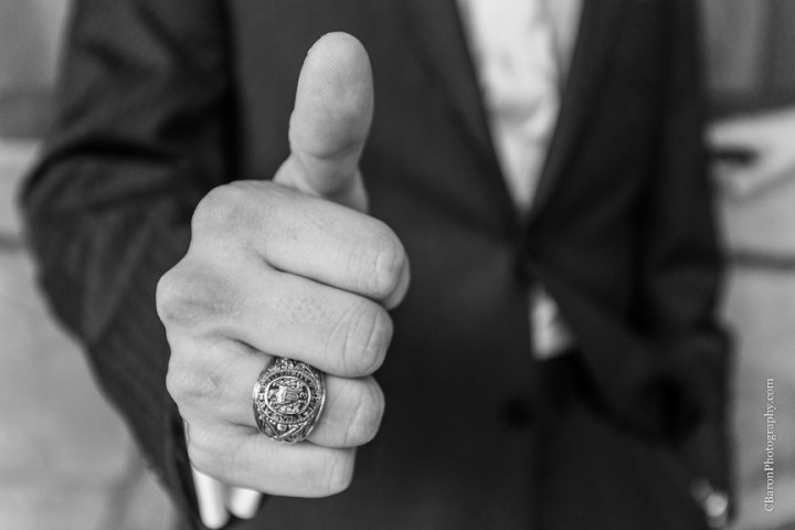 Aggies; C. Baron PHotography; Chandelier; Crystal Springs; First Look; Houston Wedding Photographer; Rain; Rainy Wedding; Southall; Texas A&M; War Hymn; Woodlands Wedding Photographer; bowtie; bride; couple; gray; grey; groom; lace gown; 