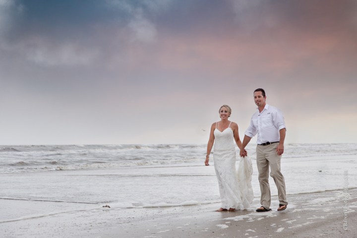 Aqua; Beach House; Beach Photographer; Beach Wedding; Blue; Bolivar Peninsula; C. Baron Photography; Crystal Beach; Crystal Beach Weddings; Galveston County; Galveston Wedding Photographer; Houston Wedding Photographer; Paper flowers; Tropical theme; Turquoise; barefoot; beach; brooch; coral; ferry; fireworks; gulf; lace gown; ocean; sand; sand dunes; sandals; sea; seashells; sunglasses; updo; waves; wayfarers; 