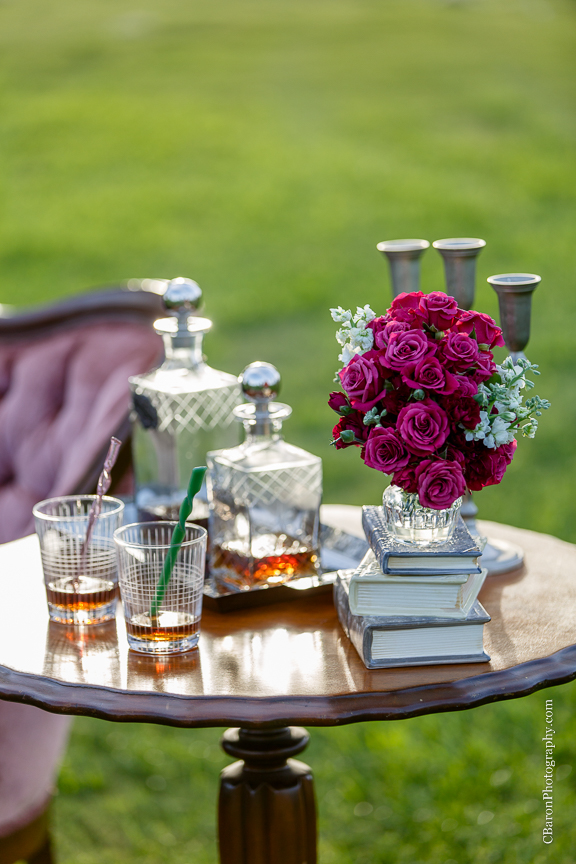 C. Baron PHotography; E-session; Houston Engagement Photographer; Houston Wedding PHotographer; Luxury; Raveneaux Country Club; Spanish moss; Spring; Texas; Woodlands Engagement Photographer; Woodlands Wedding Photographer; boxer; couple; creek; dog; elegant; formal; furniture; golf course; gown; settee; sunset; trees; tuxedo; vignette; 