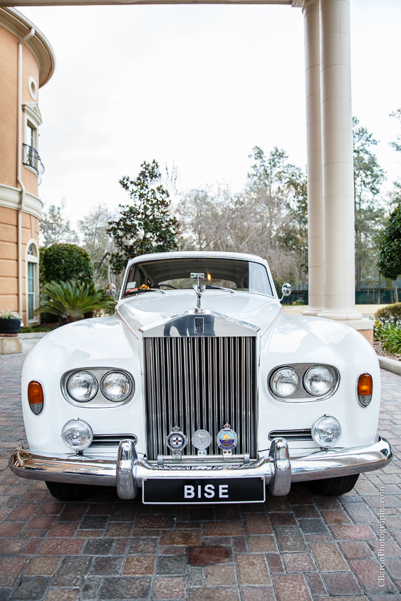 2014; Bentley; Bise; Bride; Brooch; C. Baron photography; Chateau Polenez; Cypress; Fastest Camaro; February; Floral Events; Groom; Lace Gown; Rolls Royce; Texas; Wedding; White; houston wedding photographer; 