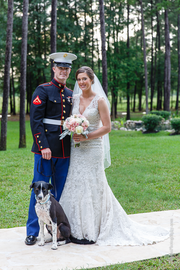 Border Collie; Bride; C. Baron Photography; Couple; Crystal Springs; Dress Blues; Groom; Houston Wedding Photographer; Indoor ceremony; Keyhole back; Marines; Northall; Pink; Raining; Shabby Chic; Spring Wedding Photographer; Swanky Photobooth; USMC; Vintage; Woodlands Wedding Photographer; aqua; bubbles; burlap; lace; pennants; shoe game; summer; 