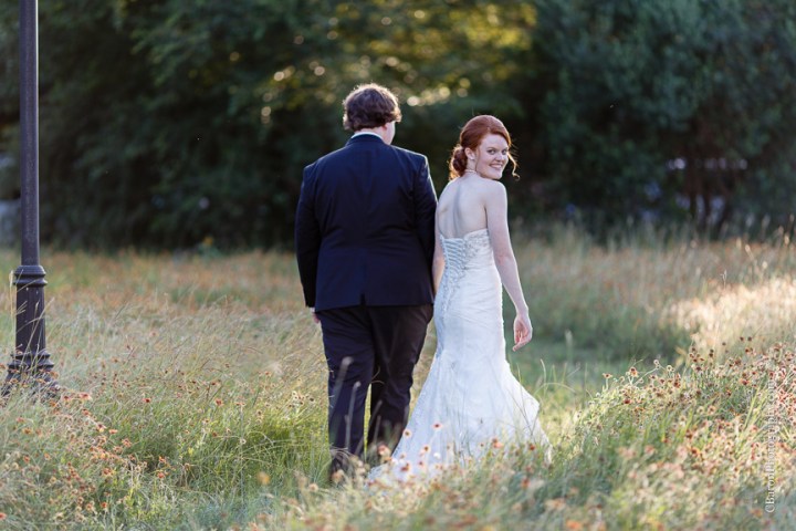 Aggie Photographer; Aggie Wedding; Aggies; Ant Inn; Antique; Blue; Brenham Wedding Photographer; Bride; C. Baron Photography; Corset; Downtown Brenham; First Look; Groom; Historic; Houston Wedding Photographer; Lace gown; Outdoor Ceremony; Strapless; Texas; Texas A&M; The Ant Street Inn; Yellow; gig 'em; summer; sunflowers; wedding; 