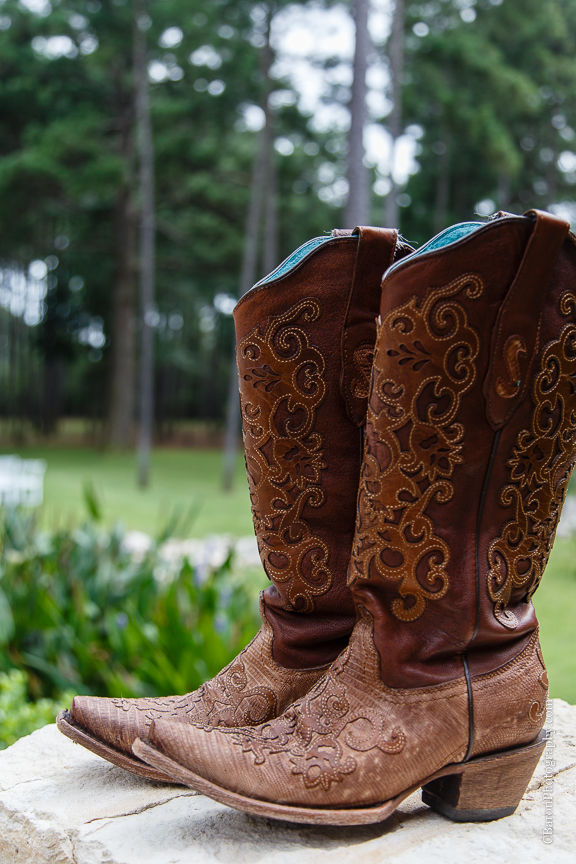 C. Baron Photography; Crystal Springs; Houston Wedding Photographer; July; Magnolia; Magnolia Wedding photographer; Shepherd hooks; Summer; Swanky Photobooth; Texas; Woodlands Wedding Photographer; baby's breath; bell jars; black; bride; brooch bouquet; bubbles; burlap; cloche jars; cowboy boots; groom; ivory; lace; lace gown; memory jars; outdoor ceremony; outdoor wedding; quicksand; rolls royce; roses; 