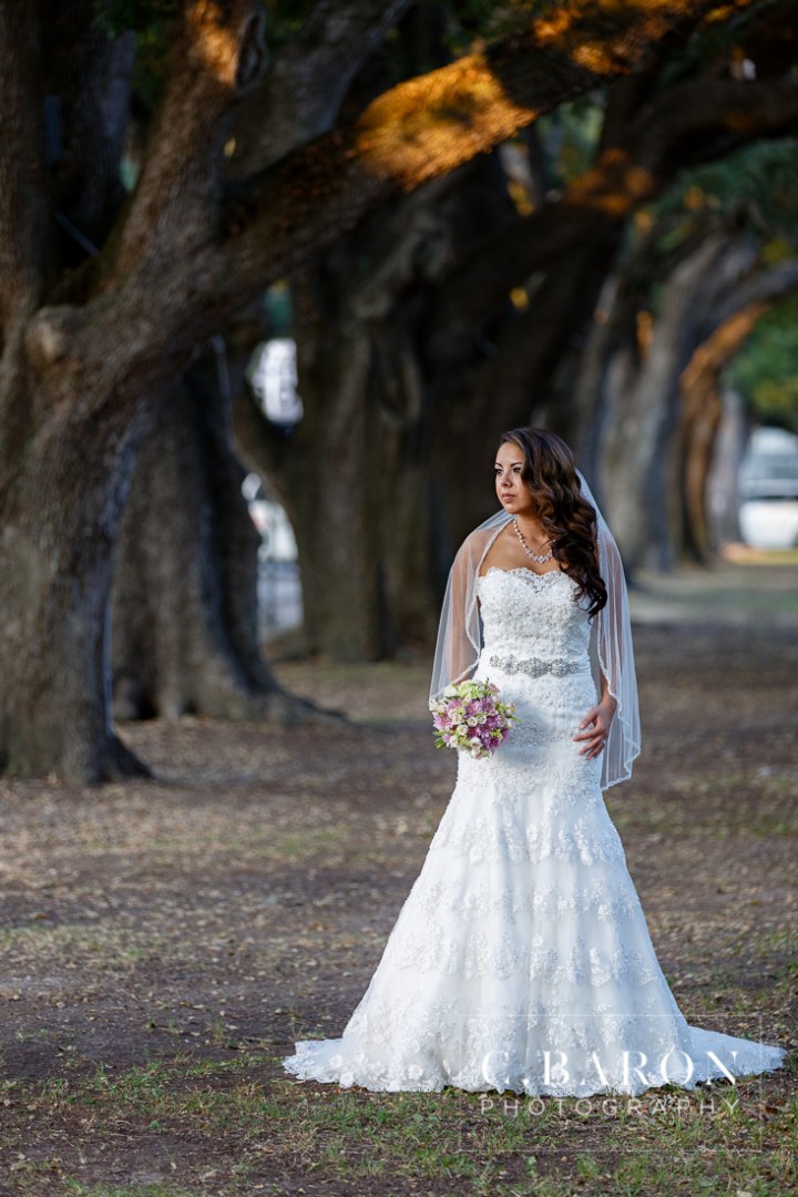 Beaded; Bridals; C. Baron Photography; Formals; Helen's Garden; Houston Wedding PHotographer; Lace; League City; Outdoors; Strapless; Texas; old church; 