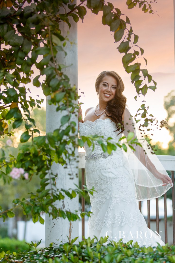Beaded; Bridals; C. Baron Photography; Formals; Helen's Garden; Houston Wedding PHotographer; Lace; League City; Outdoors; Strapless; Texas; old church; 