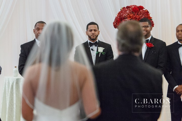 Austin Wedding Photographer; Beaumont Wedding Photographer; C. Baron Photography; Ceremony; College Station wedding Photographer; Conroe Wedding Photograher; Crystal Ballroom; Downtown; Galveston Wedding Photographer; Gold; Houston Wedding Photographer; Luxury; Maroon; Merlot; Red; Rice Lofts; Roses; Wedding; Wine; Woodlands Wedding Photographer; ballroom;