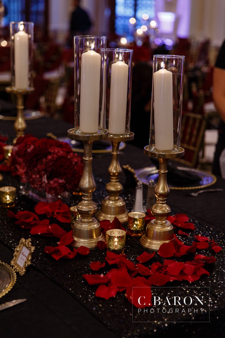 Austin Wedding Photographer; Beaumont Wedding Photographer; C. Baron Photography; Ceremony; College Station wedding Photographer; Conroe Wedding Photograher; Crystal Ballroom; Downtown; Galveston Wedding Photographer; Gold; Houston Wedding Photographer; Luxury; Maroon; Merlot; Red; Rice Lofts; Roses; Wedding; Wine; Woodlands Wedding Photographer; ballroom;